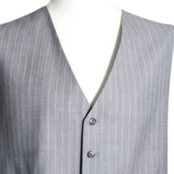 Haines Bonner of London 46R US Men's 3 Piece Suit Grey Pinstripe - Picture 12 of 12
